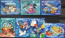 MALDIVAS MALDIVAS 1984 1284-90 Disney dibujos animados espacio exploración espacial segunda mano  Embacar hacia Mexico