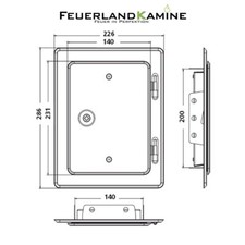 Edelstahl kamintür 14x20 gebraucht kaufen  Selm
