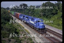 Slide original F - Conrail CR 6729 SD-50 ação com Frt State Line PA 1986, usado comprar usado  Enviando para Brazil