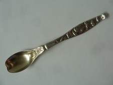 COLHER DE OVO DE PRATA ESTERLINA BRANCA COM TIGELA LAVADA A OURO, C. 1885?, usado comprar usado  Enviando para Brazil