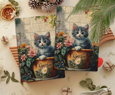 CONJUNTO Toalha de Prato para Gatinho 2 Mãos Decoração de Cozinha NOVO FRETE GRÁTIS comprar usado  Enviando para Brazil