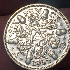 Inghilterra pence sixpence usato  San Martino Buon Albergo