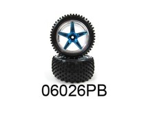 Usado, 06026PB RUOTE COMPLETE CERCHI BLU CROMATI POSTERIORI BUGGY RIM&TIRE 2 PZ HIMOTO  comprar usado  Enviando para Brazil