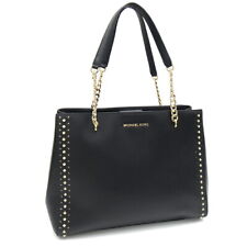 Bolsa tote Michael Kors 35H7GE0T3L couro preto usada corrente cravejada preta, usado comprar usado  Enviando para Brazil