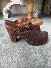 Vintage leather wooden for sale  SOUTHSEA