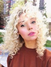 Perucas sintéticas encaracoladas loiras claras para mulheres cosplay festa cabelo diário seguro térmico comprar usado  Enviando para Brazil
