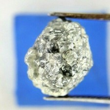 Bola esférica natural cintilante cinza branco diamante bruto 9,69 tcw para presente de mãe comprar usado  Enviando para Brazil