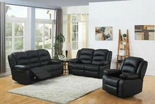 Recliner sofa leather for sale  DERBY