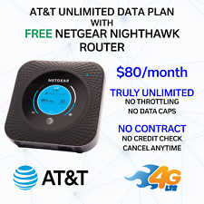 PLAN DE DATOS AT&T ILIMITADO + ALQUILER DE ROUTER NETGEAR Nighthawk - 4G LTE/5G $80/mes segunda mano  Embacar hacia Mexico