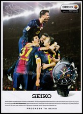 Seiko Sportura cronógrafo relógio impresso anúncio - FC Barcelona team, 100º aniversário. comprar usado  Enviando para Brazil