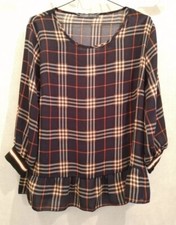 Blouse écossaise bleu d'occasion  Bourg-de-Thizy