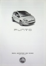 289334) Fiat Punto - Preisliste & Extras - Prospekt 12/2011 comprar usado  Enviando para Brazil