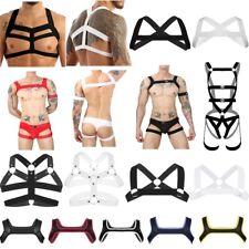 Usado, Body masculino de náilon com arnês no peito lingerie elástico suporte no ombro comprar usado  Enviando para Brazil