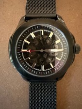 Usado, Relógio masculino automático mecânico esqueleto preto e prata personalizado comprar usado  Enviando para Brazil