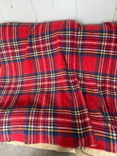 Vintage tartan fringed for sale  FARNHAM