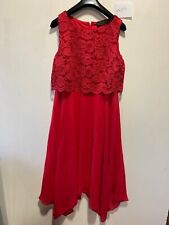 Freemans Detalle Encaje Hi Low Vestido En Rojo Ru 14 (PH199) comprar usado  Enviando para Brazil