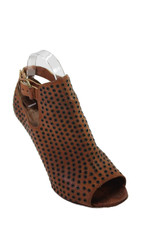 Botas femininas Givenchy biqueira aberta recortes tachas couro salto cone camelo tamanho 39.5 comprar usado  Enviando para Brazil