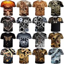 Mujeres Hombres 3D Camiseta Cool Punk Ropa Impreso Mecánico Mangas Cortas Prendas para el torso segunda mano  Embacar hacia Mexico