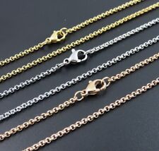 Rolokette Erbskette 1-3 mm Edelstahl 30 - 120 cm Halskette Anhänger Damen Herren comprar usado  Enviando para Brazil