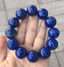 Enormes pulseras elásticas de cuentas redondas de piedras preciosas azules naturales de 20 mm de 7,5"" segunda mano  Embacar hacia Mexico