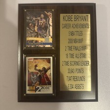🔥 Kobe Bryant placa de homenagem à carreira 8x10 com 2 cartões – nova na caixa 🔥 comprar usado  Enviando para Brazil