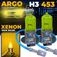 2x lâmpadas de faróis de neblina dianteiras de carro halogênio amarelo âmbar xenônio 100w H3 comprar usado  Enviando para Brazil