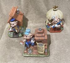 Pré-propriedade Vintage Walt Disney’s 3 Little Pigs Casas Musicais Palha Madeira Tijolo comprar usado  Enviando para Brazil
