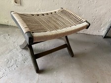 Vintage woven footstool d'occasion  Expédié en Belgium