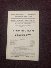 Speedway programme birmingham for sale  POOLE