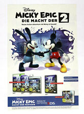 Epic Mickey 2 The Power of Two pôster arte promocional PS3 Xbox 360 Wii U anúncio comprar usado  Enviando para Brazil