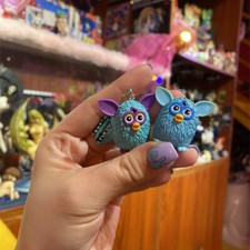 1 par 2014 brinquedo vintage Furby pendurado pingente chaveiro mochila decoração rara comprar usado  Enviando para Brazil