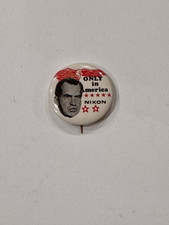 1972 Nixon Only In America - Eagle Image 1 1/4” botão de campanha para violoncelo comprar usado  Enviando para Brazil