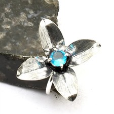 Joia de anel de flor feita à mão de pedra preciosa topázio azul para casamento EUA tamanho-7 AR 22278 comprar usado Joia de anel de flor feita à mão de pedra preciosa topázio azul para casamento EUA tamanho-7 AR 22278 comprar usado  Enviando para Brazil