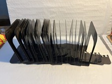 10 pares (20 peças) suportes organizadores de livros de metal preto para biblioteca comprar usado  Enviando para Brazil