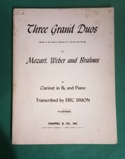 Três Grand Duos Para Clarinete BB & Piano - Trans Eric Simon - inc Clarinete Parte comprar usado Três Grand Duos Para Clarinete BB & Piano - Trans Eric Simon - inc Clarinete Parte comprar usado  Enviando para Brazil