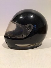Capacete esportivo vintage Bell tamanho 7 3/4 62cm motocicleta snowmobile preto rosto inteiro comprar usado  Enviando para Brazil