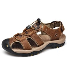 Sandalias para hombre cuero genuino zapatillas de playa zapatos informales al aire libre  segunda mano  Embacar hacia Mexico