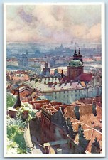 Używany, Czechy Pocztówka Pohled Z Hradu Pres Nove Zamecke Schody ok. 1950's Vintage na sprzedaż  Wysyłka do Poland
