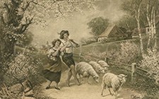 Vintage pastoral scene for sale  UK