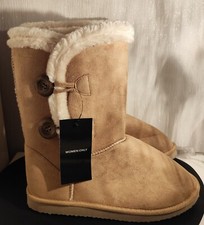 Boots beige fourrées d'occasion  Boulogne-Billancourt