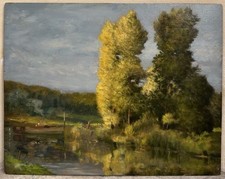 Tableau ancien paysage d'occasion  Paris XVII