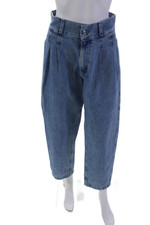 Jeans jeans feminino Edwin plissado cintura alta perna cônica azul tamanho 27 comprar usado  Enviando para Brazil