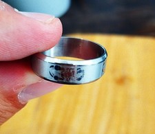 Bague anneau acier d'occasion  Saint-Jeannet