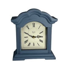 Relógio de mesa de madeira pintado de azul , usado comprar usado  Enviando para Brazil