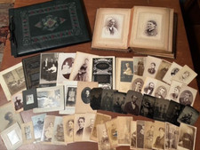 Álbum de fotos antigo com fotos (129) CDVs tipos lata cartões de gabinete instantâneos comprar usado  Enviando para Brazil