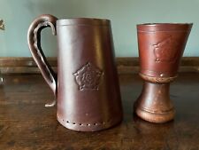 Leather tankard goblet for sale  PULBOROUGH