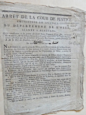 1807 condamnation mort d'occasion  Expédié en Belgium