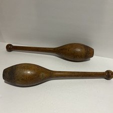 Par de pinos de madeira vintage 16” antigos tacos indianos exercício/malabaristas spaulding comprar usado  Enviando para Brazil