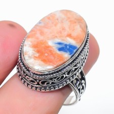 Anel de prata esterlina 925 com pedra preciosa de jaspe pneu de pista Pear Cab tamanho 9 (EUA) comprar usado  Enviando para Brazil
