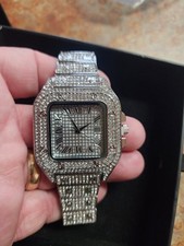 Cartice Elegante High End Relógio de Liga Gelada com Strass Excelente 🔥  comprar usado  Enviando para Brazil